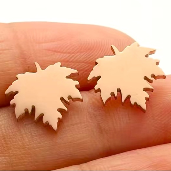 Autumn Leaf Earrings - Picture 1 of 6